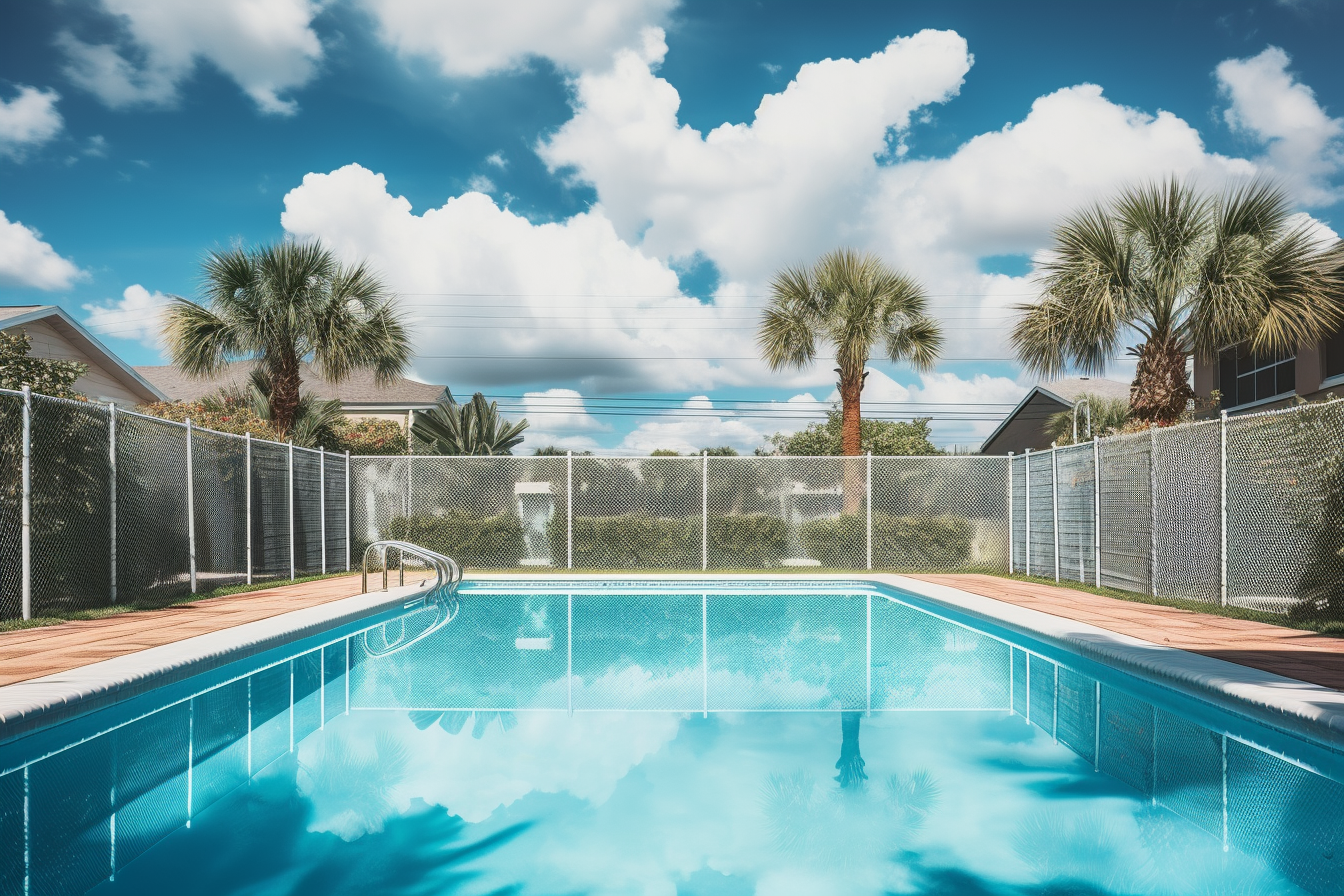saltwater pool in the backyard of a Florida home